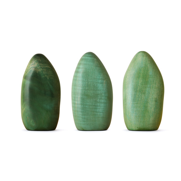 お位牌「星牌 木」杉苔（緑）の個体差見本