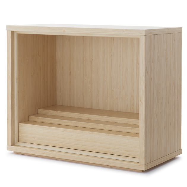 暮らしに寄り添うシンプルな箱型のお仏壇「偲壇」竹の斜面