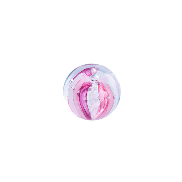 位牌「ひかり」のピンクのガラスの球体